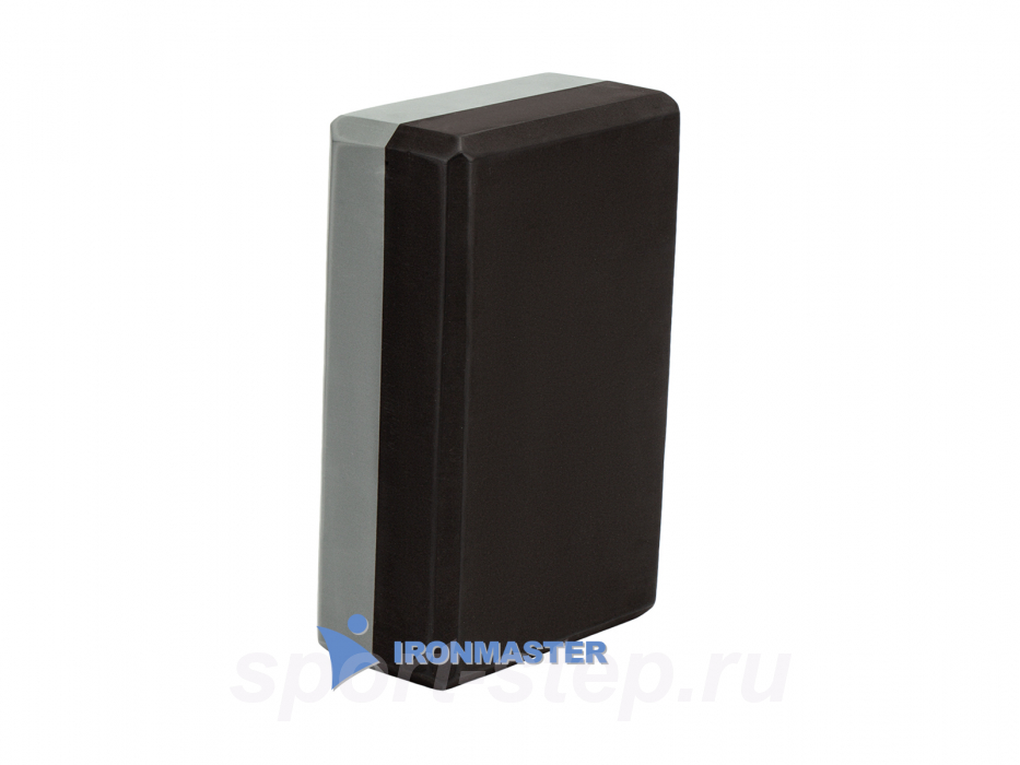 Блок для йоги серый-черный Ironmaster IR97416B3
