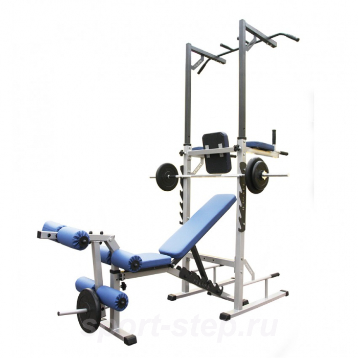 Турник-пресс-брусья напольные с гребенкой для штанги MironFit Рекорд RK-016