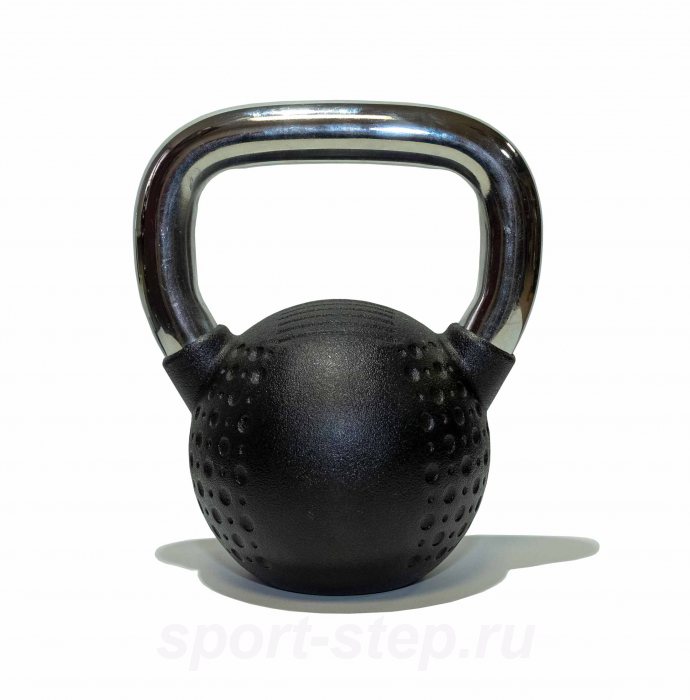 Гиря 10 кг с хромированной ручкой полиуретановая (CPU) OFT FT-KB-CPU-10