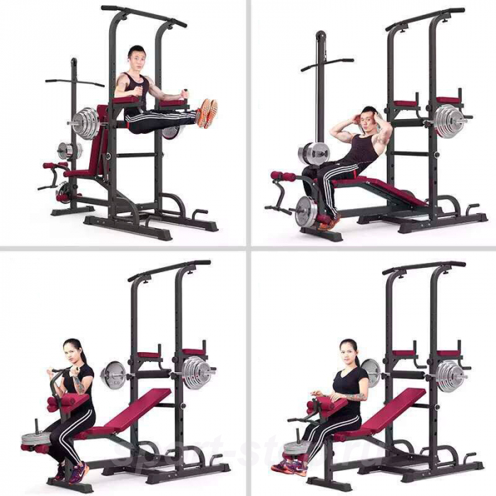 Турник-брусья со скамьей и опциями DFC Power Tower G010