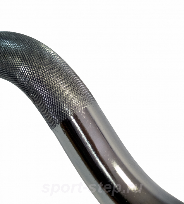 Гриф олимпийский сильноизогнутый хромированный 47" REBEL с замками R-OB47-W-C