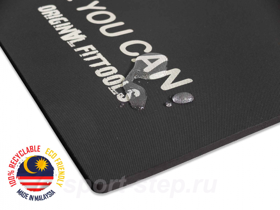 Мат для аэробики 10 мм черный с кольцами OFT FT-MPM10B (SHIVA)