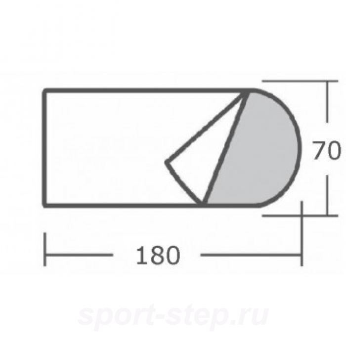 Спальный мешок БАТЫР СОК-2У (180*70 синий (синтепон) Helios