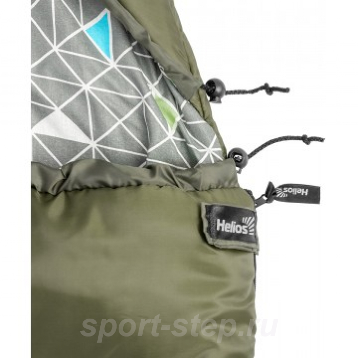Спальный мешок OLYMPUS Wide 400 (220х90, холлофайбер, зеленый) (T-HS-SB-OW-400) Helios