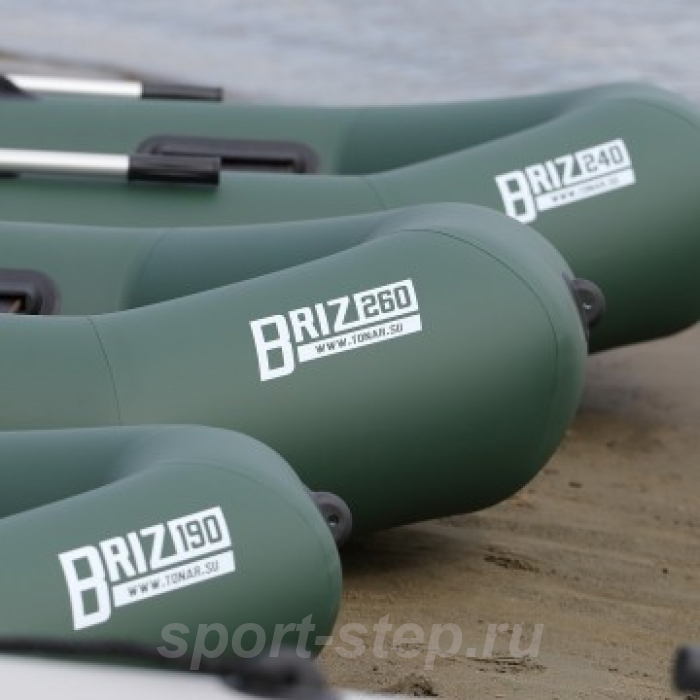 Лодка Бриз 190 (гребки + жесткое сиденье) зеленый