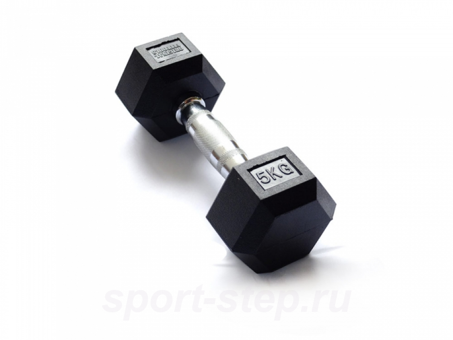 Гантель 5 кг гексагональная Original FitTools FT-HEX-05