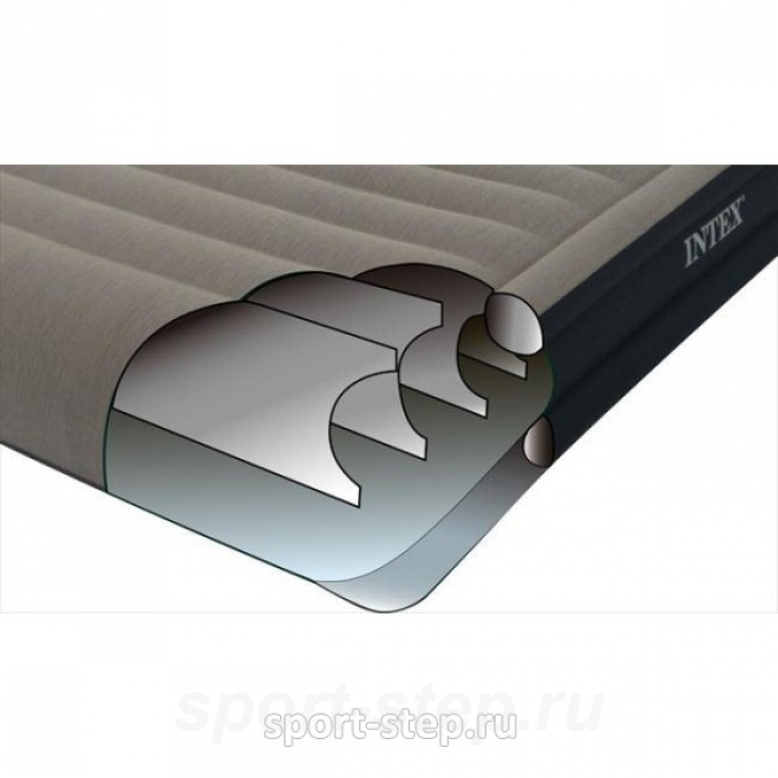 Двуспальная надувная кровать Intex Deluxe Mid Rise Pillow Rest 67726 с внешним электрическим насосом