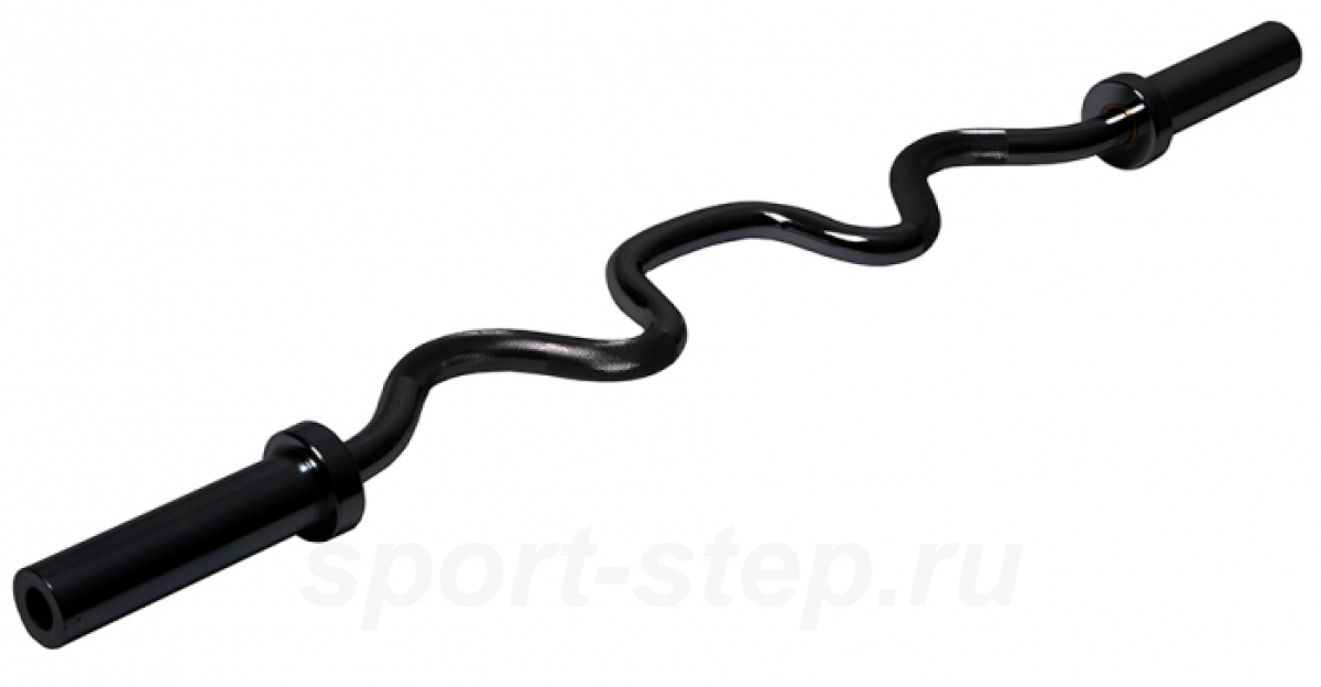 Гриф олимпийский черненый сильноизогнутый 47" с замками Fit.Tools