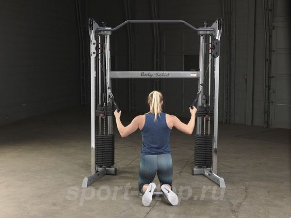 Сдвоенная блочная стойка с двумя весовыми стеками по 72,5 кг Body-Solid GDCC200