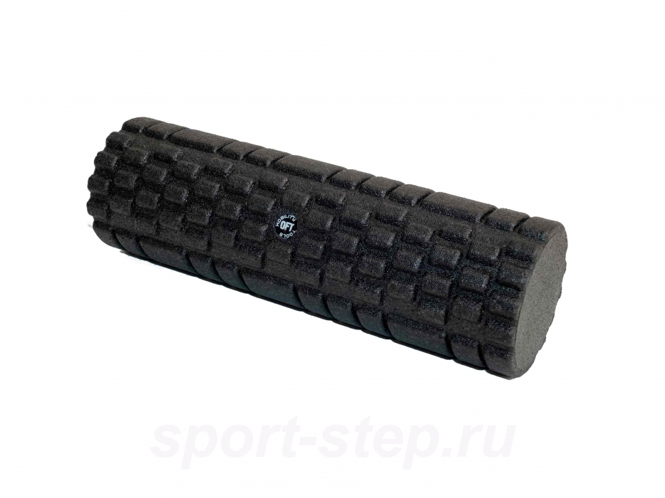 Цилиндр массажный высокой плотности + ремешок для йоги