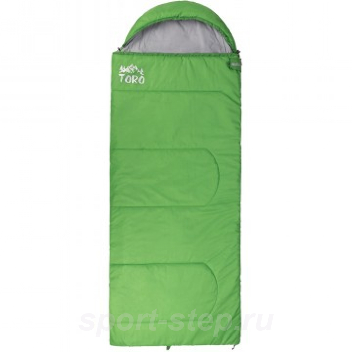 Спальный мешок TORO Wide 400L (220х90, левый, стратекс, салатовый) (T-HS-SB-TW-400L) Helios