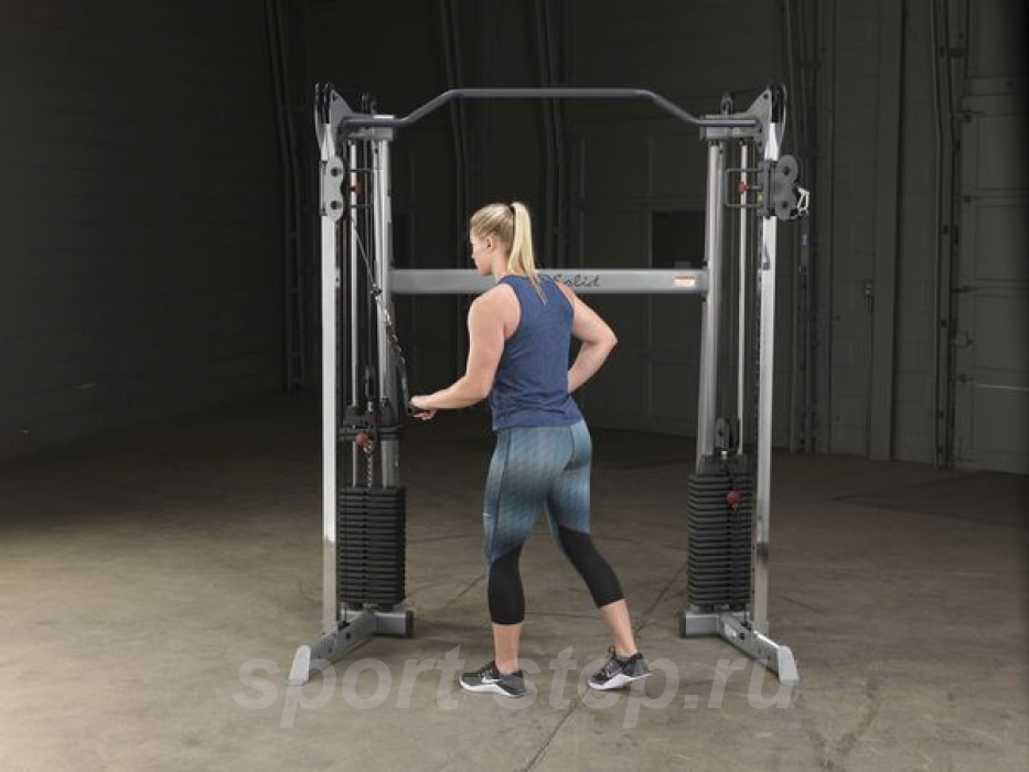 Сдвоенная блочная стойка с двумя весовыми стеками по 72,5 кг Body-Solid GDCC200