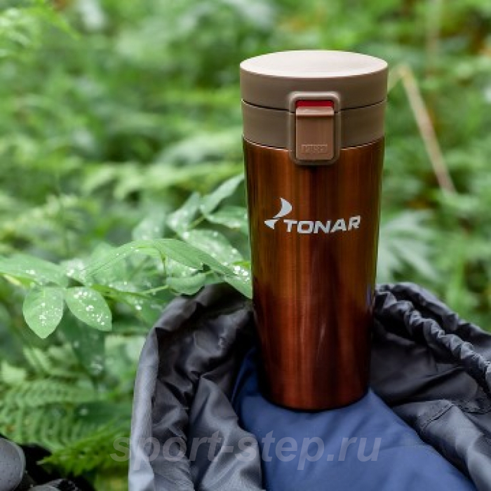Термос-кружка (HS.TMК-02) 400ML кофейный TONAR