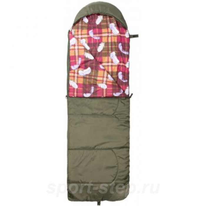 Спальный мешок БАТЫР СОК-2 (220*70) зелёный (холлофайбер) Helios