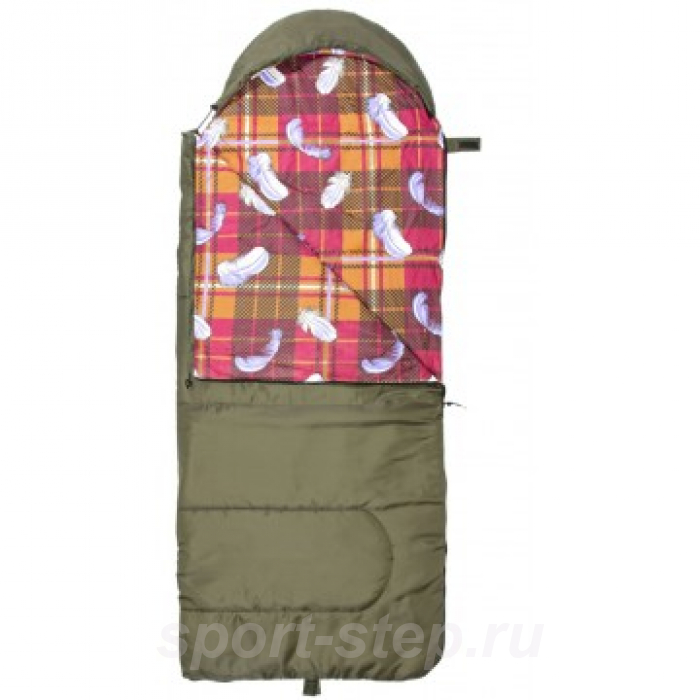 Спальный мешок БАТЫР СОК-2У (180*70) зелёный (холлофайбер) Helios