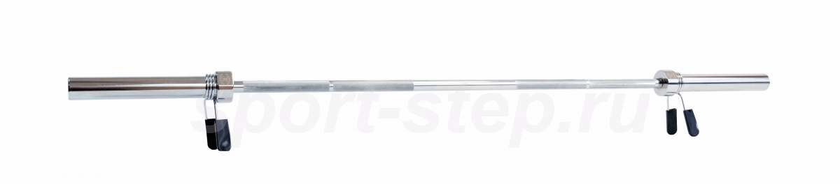Гриф олимпийский прямой хромированный 72" REBEL с замками REBEL R-OB72-C
