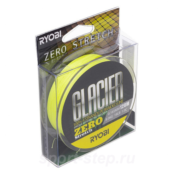 Шнур GLACLER ZERO-120M 1,0/d-0.165mm yellow Ryobi