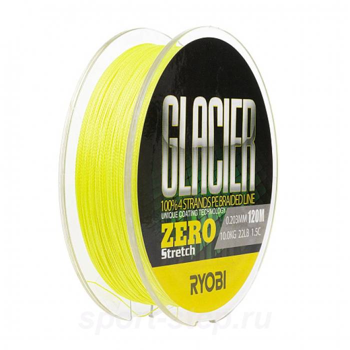 Шнур GLACLER ZERO-120M 1,5/d-0.203mm yellow Ryobi