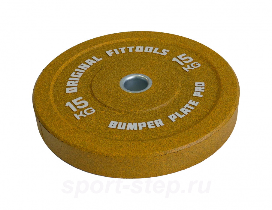 Диск бамперный 15 кг Original FitTools FT-BPY-15