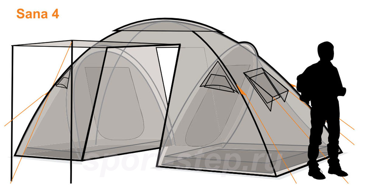 Палатка Canadian Camper SANA 4, цвет forest