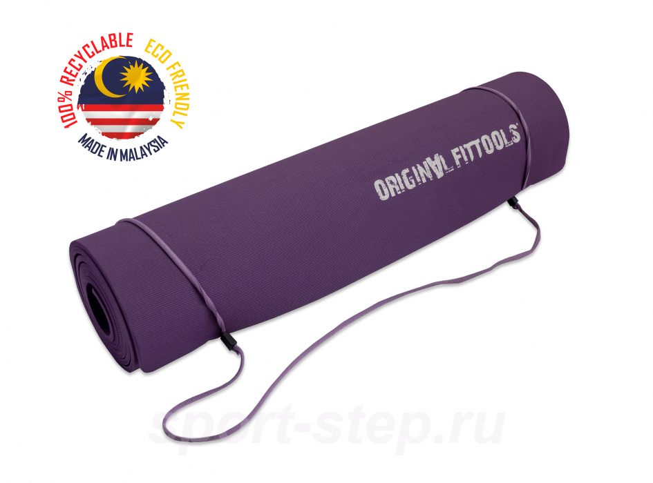 Коврик для йоги 6 мм фиолетовый OFT FT-YGM-6TPE (LAKSHMI)