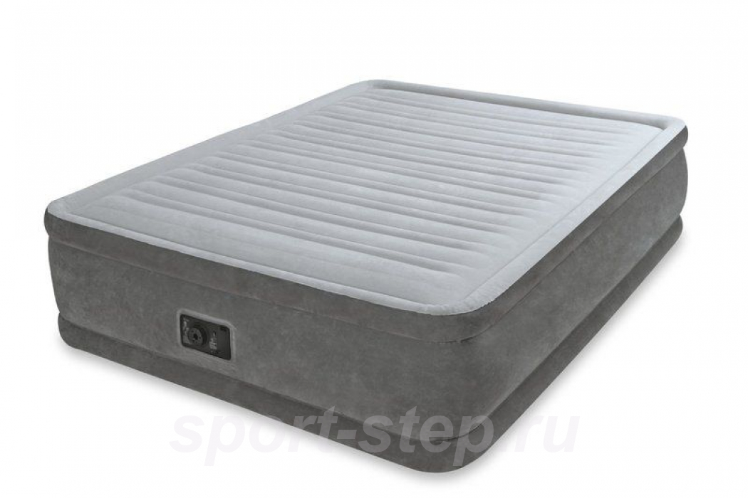 Двуспальная надувная кровать Intex 67770 Comfort-Plush Mid-Rise Airbed с встроенным насосом