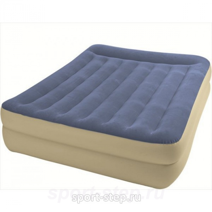 Двуспальная надувная кровать Intex Pillow Rest Raised 67714 с встроенным электрическим насосом