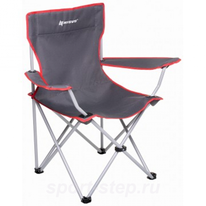 Кресло складное серый/красный без чехла (N-242-GR-1) NISUS (пр-во ГК Тонар)