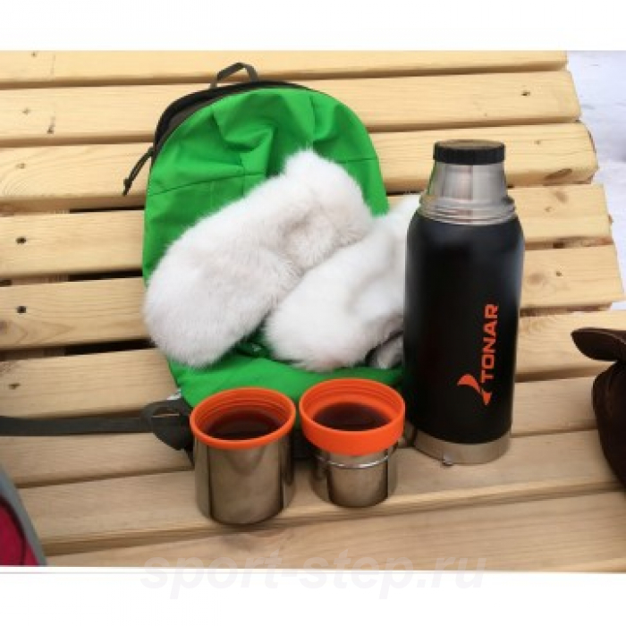 Термос (HS.TM-039) 1000ML черный (2 крышки-кружки) TONAR