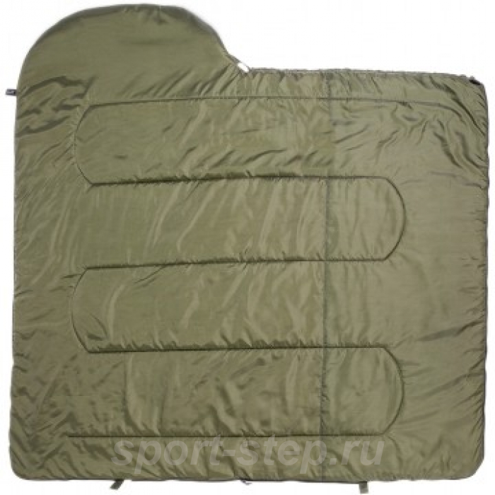Спальный мешок OLYMPUS Wide Plus 400 (220х106, холлоф., зеленый/город) (T-HS-SB-OWP-400-NC) Helios