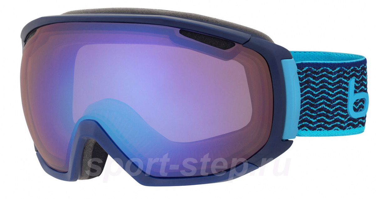 Маска Bolle Tsar Matte Navy & Neon Blue / Aurora M-L