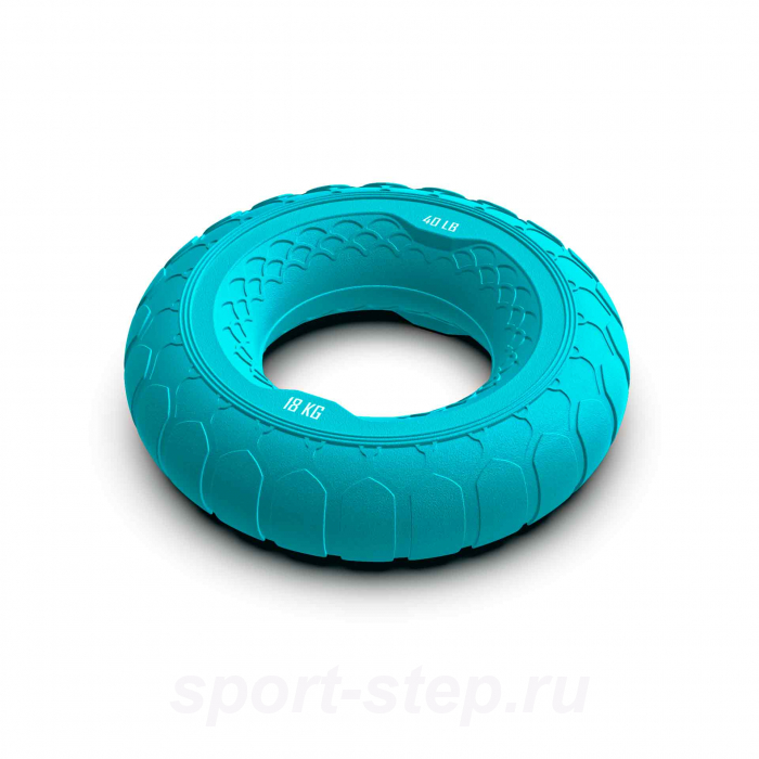 Набор из двух массажных мячей с кистевым эспандером бирюзовый Original FitTools FT-SM3ST-TQ