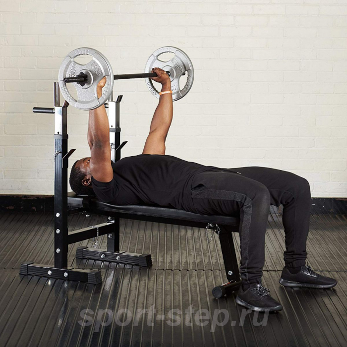 Скамья со стойками под штангу DFC DBCH2B