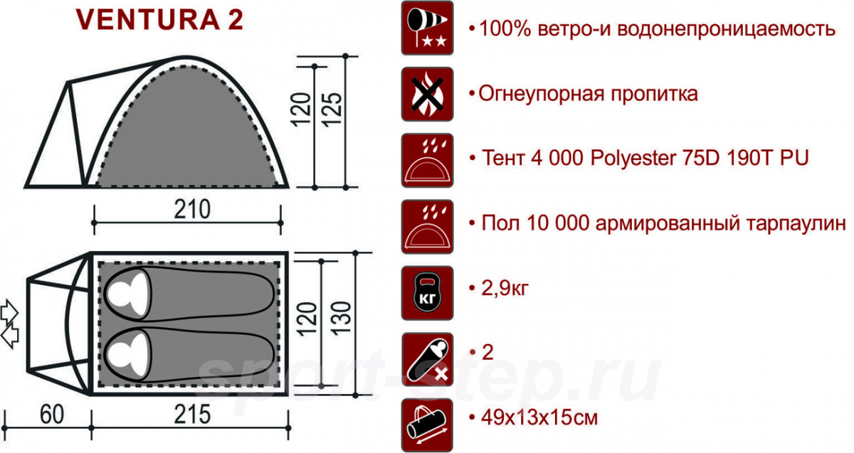 Палатка Indiana VENTURA 2