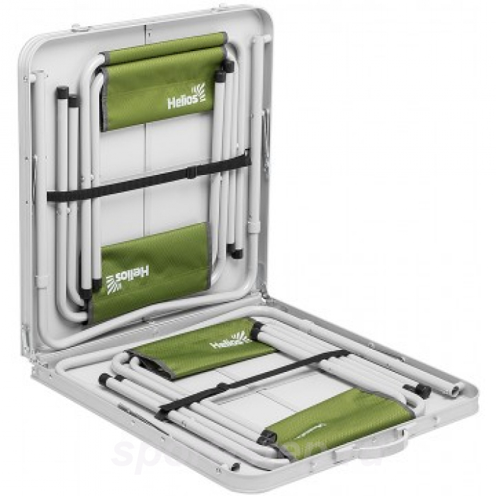 Набор мебели (СТАЛЬ) стол+4 табурета (чехол/Velcro) Green (Т-FS-21407+21124-SG-1) Helios