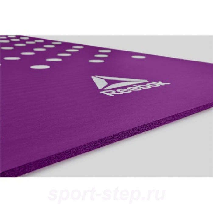 Тренировочный коврик (фитнес-мат) пурпурный Reebok Белые Пятна, Арт. RAMT-12235PL