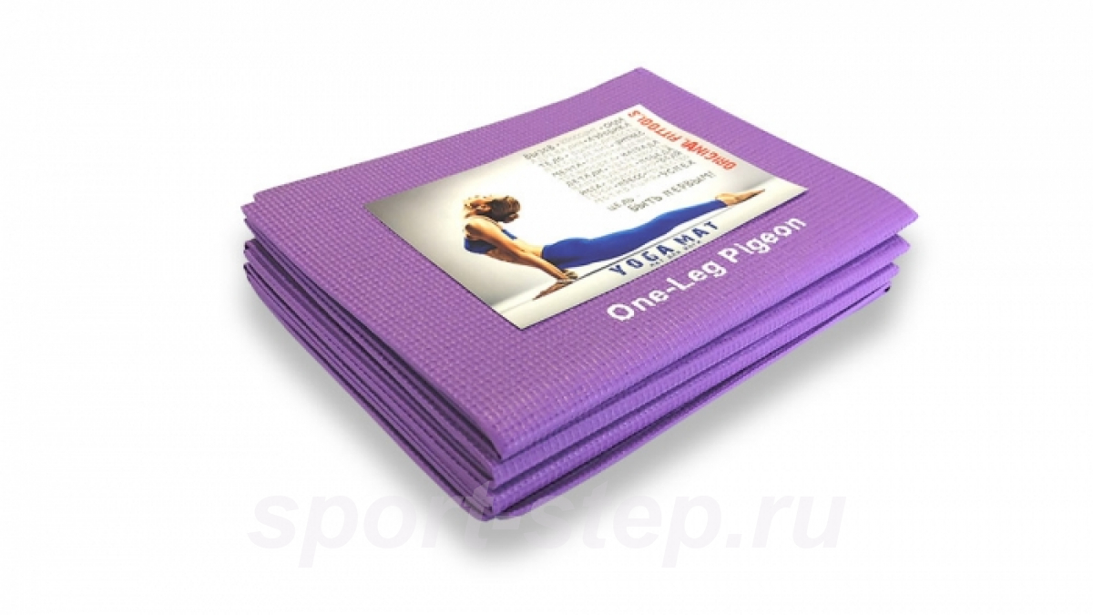 Складной коврик для йоги 4 мм (с упражнениями) Fitness Tools FT-YGMF-04