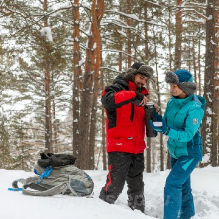 Термос (HS.TM-043) 1900ML (крышка-кружка с ручк, доп.пл.чашка, скл.ручки, ремень) TONAR