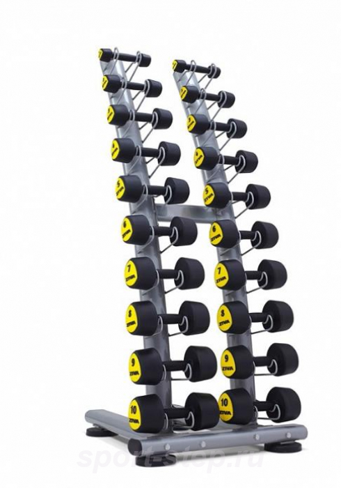 Стойка для студийных гантелей на 10 пар серая Ziva ZST-VS10-6024