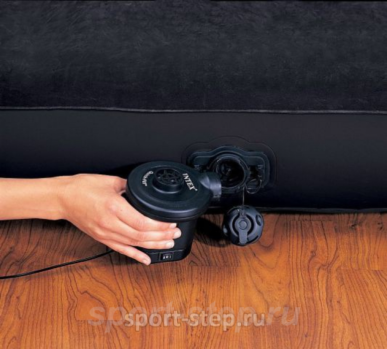 Двуспальная надувная кровать Intex Comfort Frame Bed Queen 66974 с внешним электрическим насосом