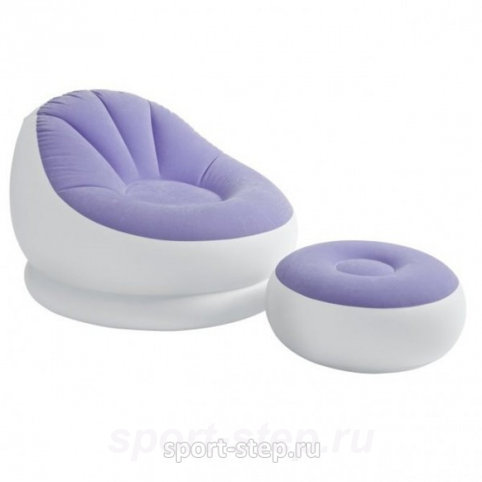 Надувное кресло Cafe Chaise Chair 68572 с пуфиком, без насоса