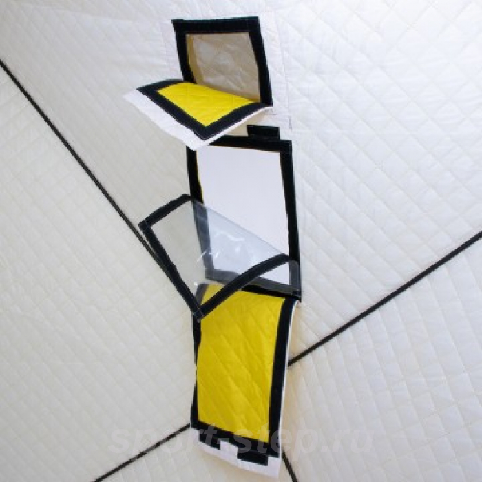 Палатка зимняя утепл. Куб 1,8х1,8 yellow/gray Helios (HS-ISCI-180YG)