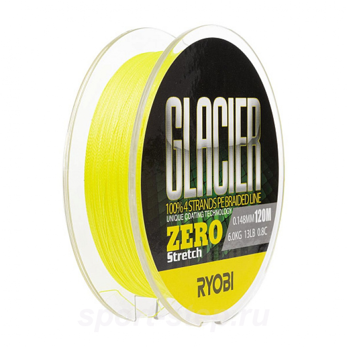 Шнур GLACLER ZERO-120M 0.8/d-0.148mm yellow Ryobi
