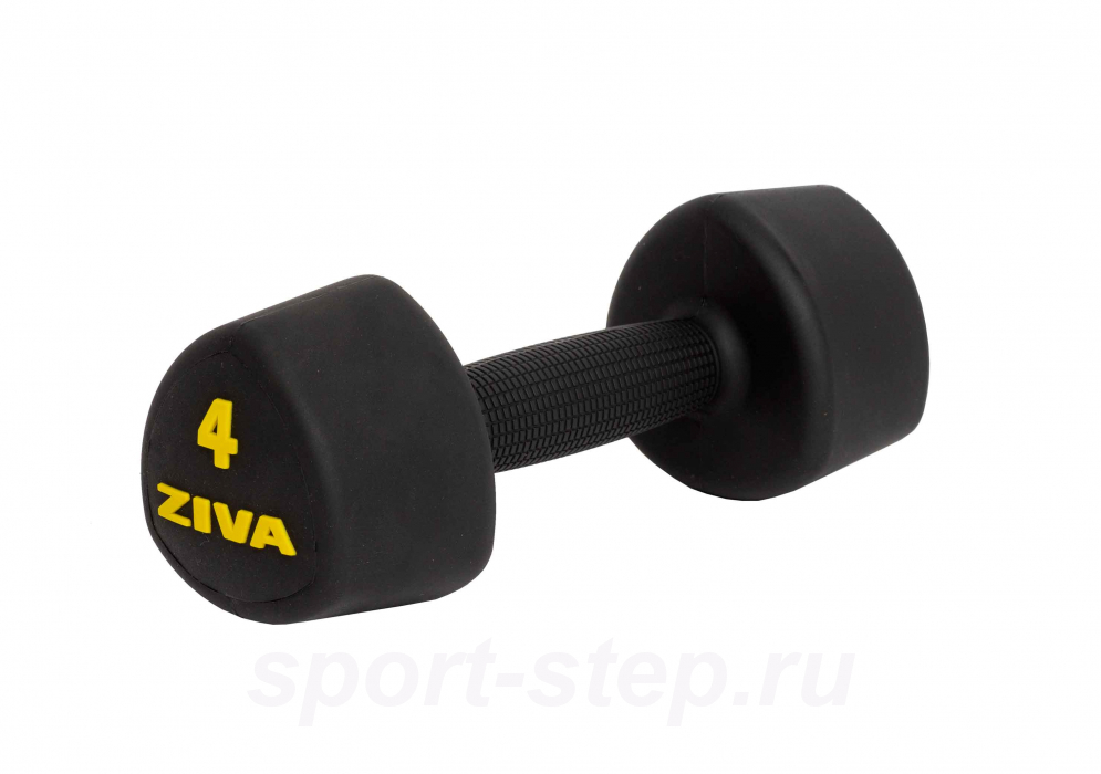 Гантель для аэробики 4 кг ZIVA серии ZVO уретановое покрытие ZVO-PU40-1705