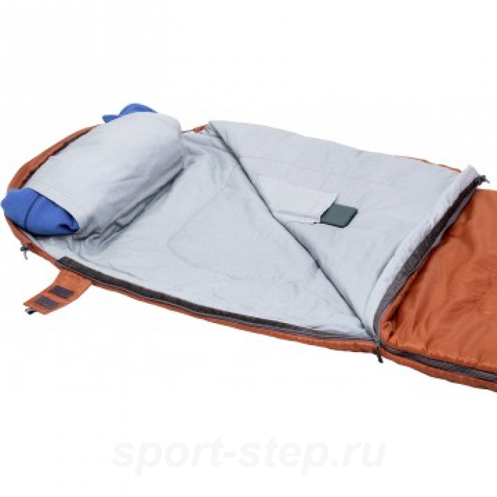 Спальный мешок TORO Wide 400R (220х90, правый, стратекс, оранжевый) (T-HS-SB-TW-400R) Helios