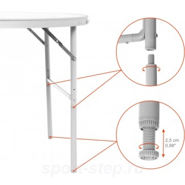 Стол складной овальный (алюминий) Т-21407M Helios