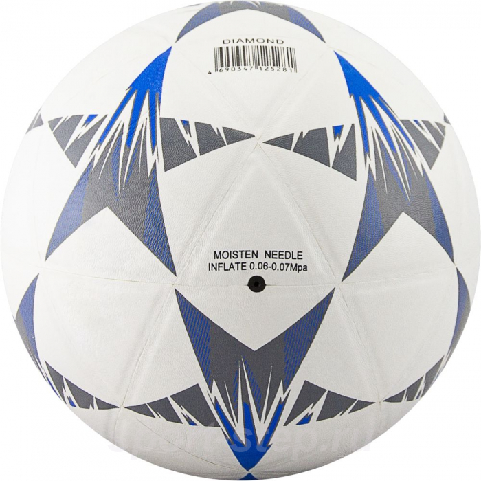 Мяч футбольный Atemi DIAMOND PVC бел/чёрн/син., р.5 , 420 г., ламинированный , окруж 68-71