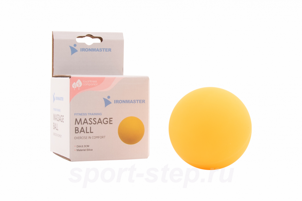 Мяч массажный 6,3 см желтый Ironmaster IR97038-Y