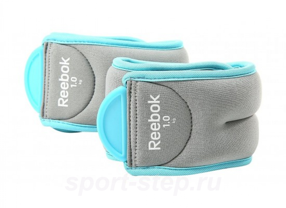 Утяжелители на лодыжки Elements 0,5 кг серо-голубые (пара) Reebok RAWT-11073BL