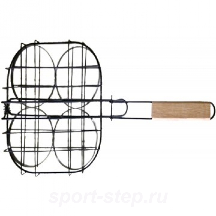 Решетка для барбекю для гамбургеров 58,5*26,5*26,5*3,5см с антипригарным покр. Helios HS-RBA SHB084